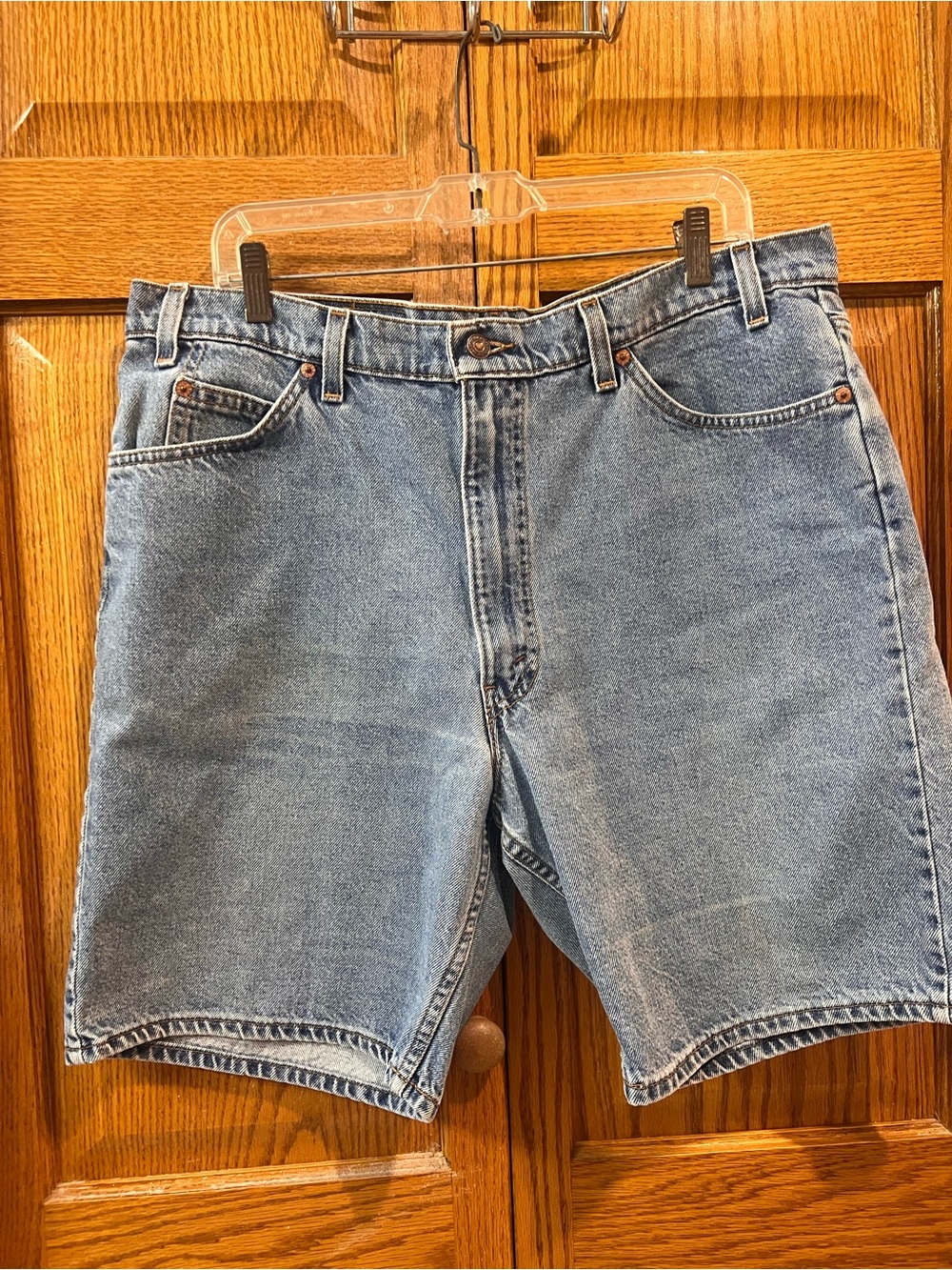 Levi's 550 Men’s Shorts Denim Relaxed Fit W40 Light Wash 100% Cotton